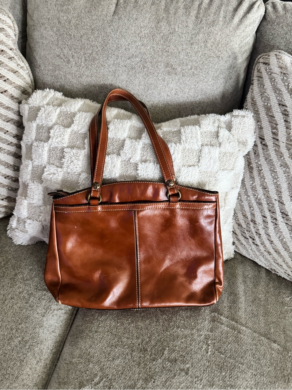 Patricia Nash Brown Leather Shoulder Bag